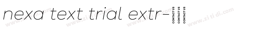 nexa text trial extr字体转换